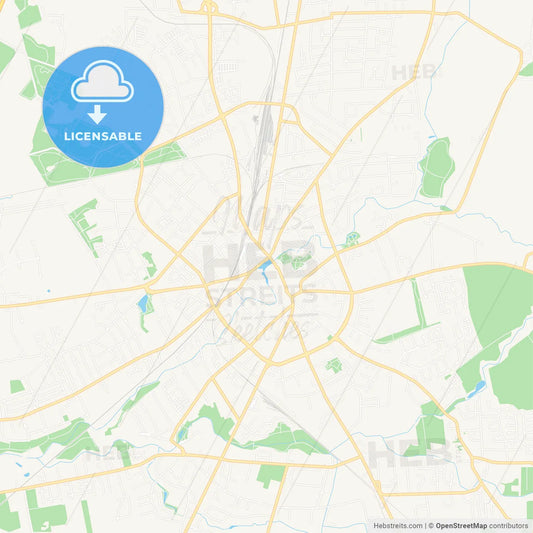 Neumunster, Germany Vector Map - Classic Colors