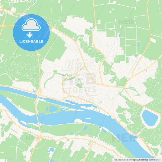 Geesthacht, Germany Vector Map - Classic Colors