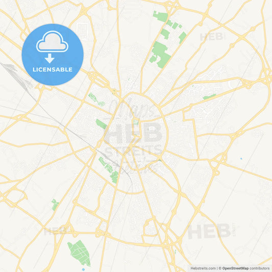 Lecce, Italy Vector Map - Classic Colors