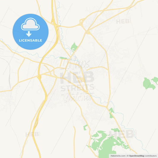 Kumanovo, Macedonia Vector Map - Classic Colors