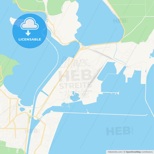 Navodari, Romania Vector Map - Classic Colors