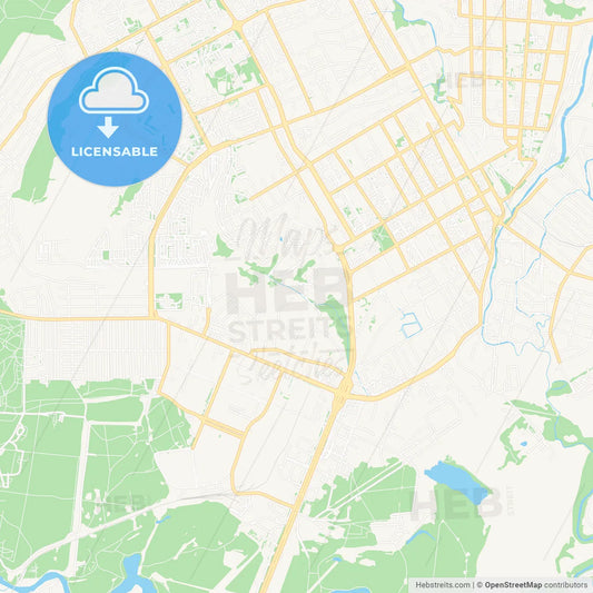 Kursk, Russia Vector Map - Classic Colors