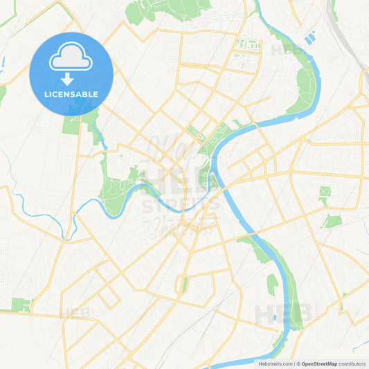 Oryol, Russia Vector Map - Classic Colors