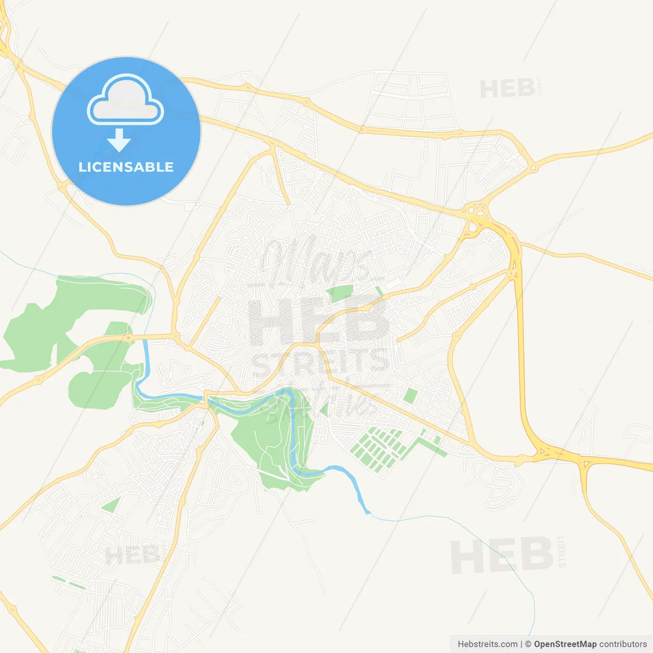 Alcala de Guadaira, Spain Vector Map - Classic Colors