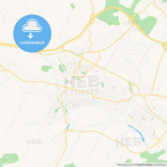 Igualada, Spain Vector Map - Classic Colors