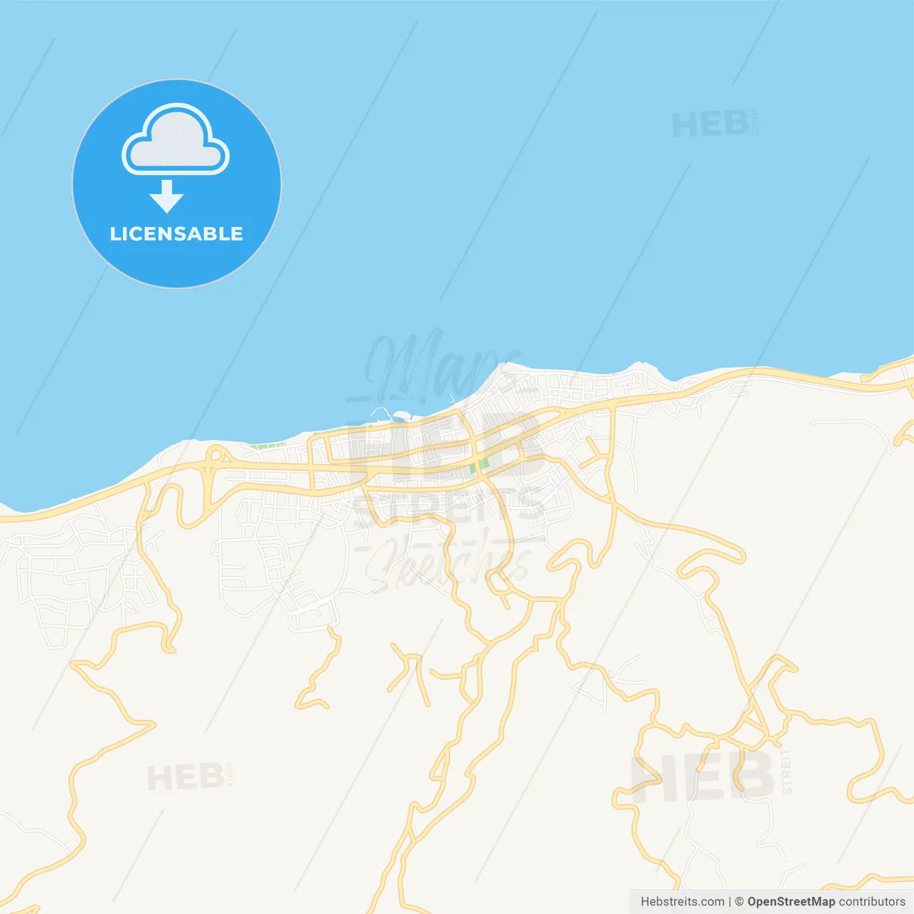 Karamursel, Turkey Vector Map - Classic Colors