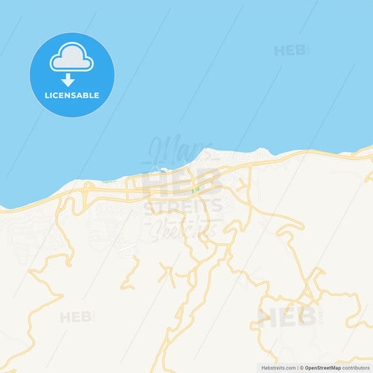 Karamursel, Turkey Vector Map - Classic Colors