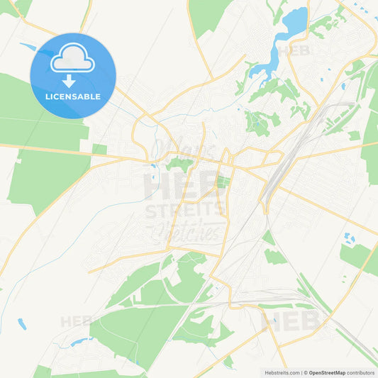 Fastiv, Ukraine Vector Map - Classic Colors