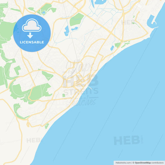 Eastbourne, England Vector Map - Classic Colors