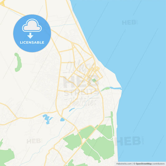 Lankaran, Azerbaijan Vector Map - Classic Colors