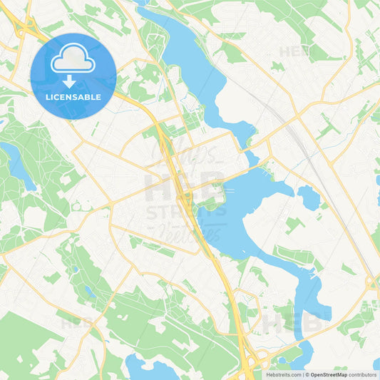 Hameenlinna, Finland Vector Map - Classic Colors