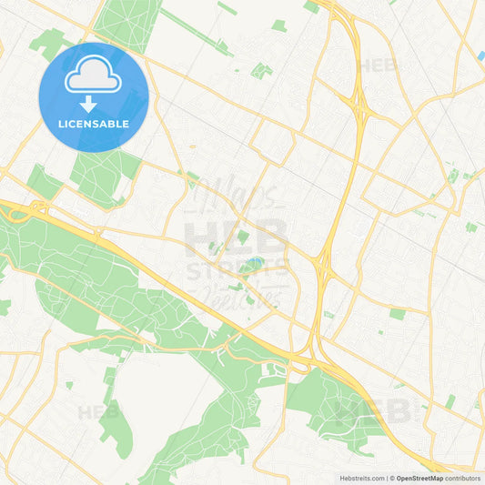 Franconville, France Vector Map - Classic Colors