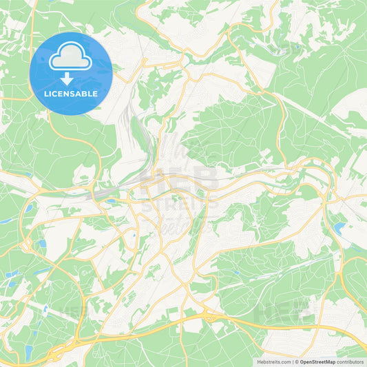 Neunkirchen, Germany Vector Map - Classic Colors