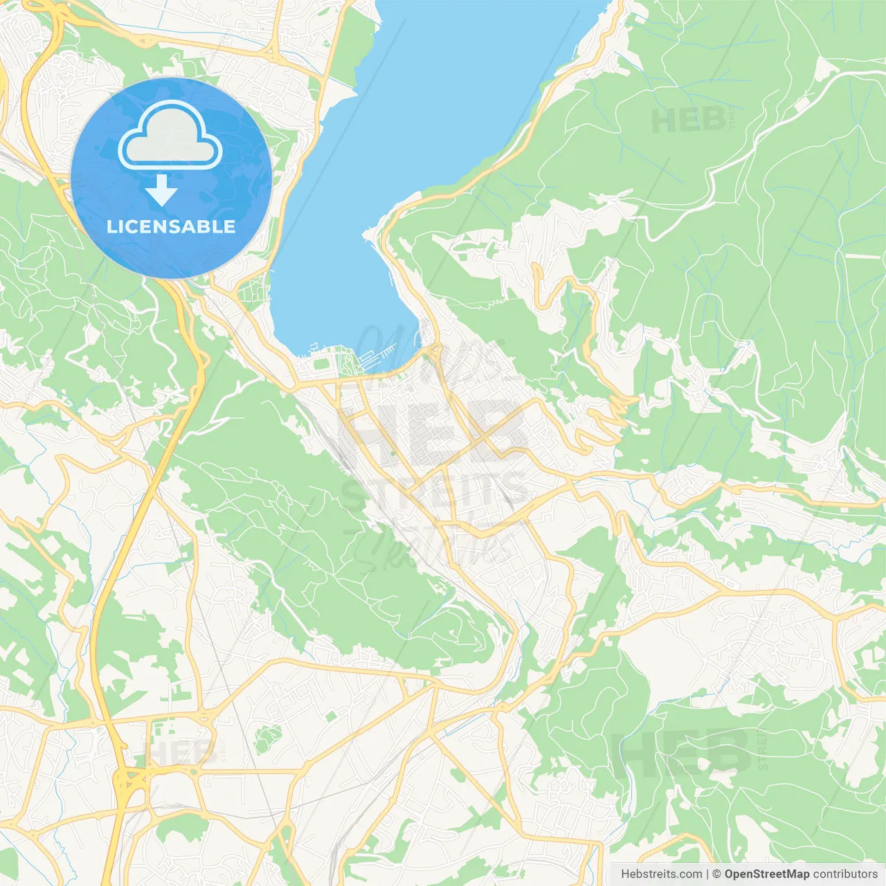 Como, Italy Vector Map - Classic Colors