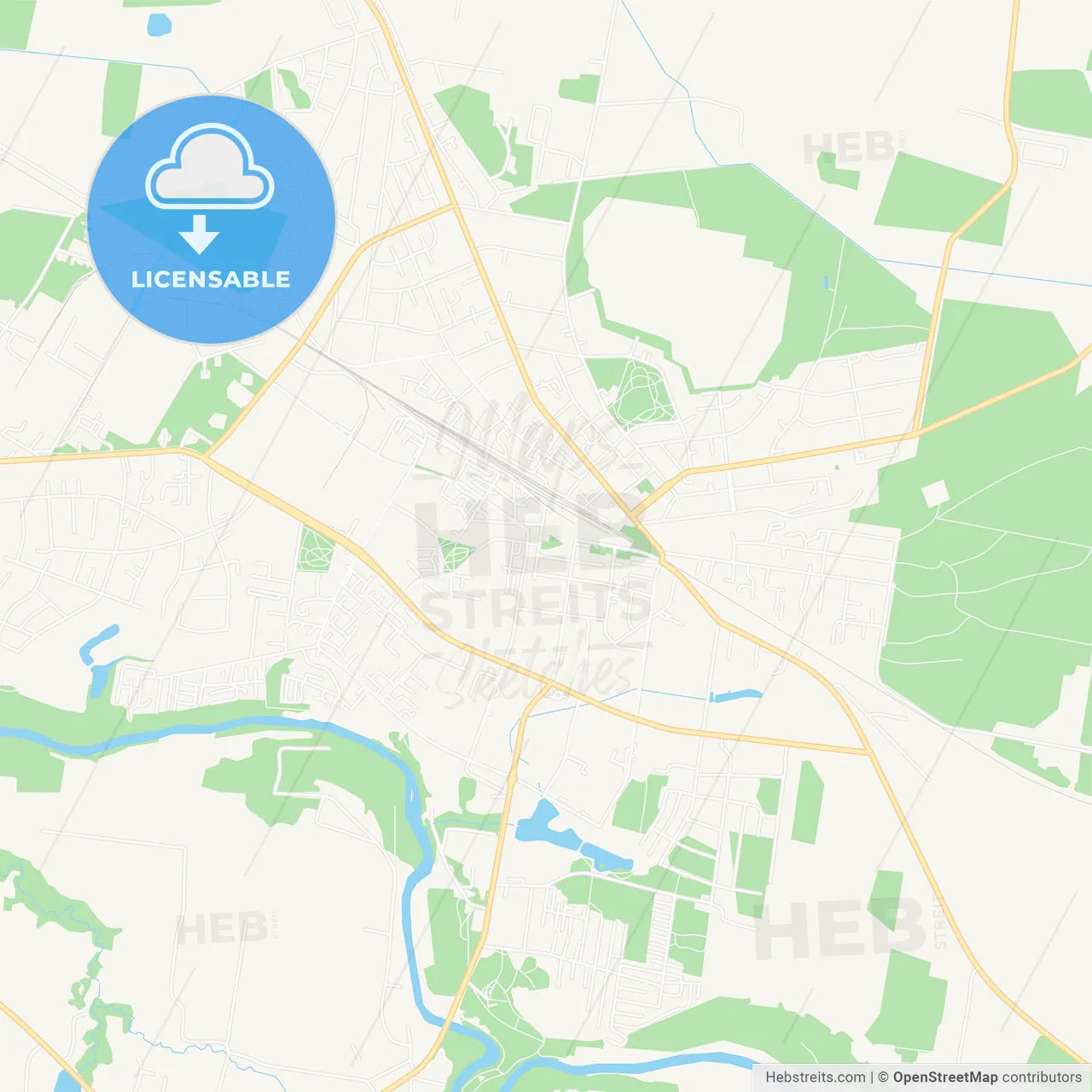 Mazeikiai, Lithuania Vector Map - Classic Colors