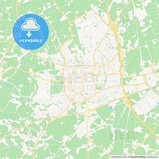 Venray, Netherlands Vector Map - Classic Colors