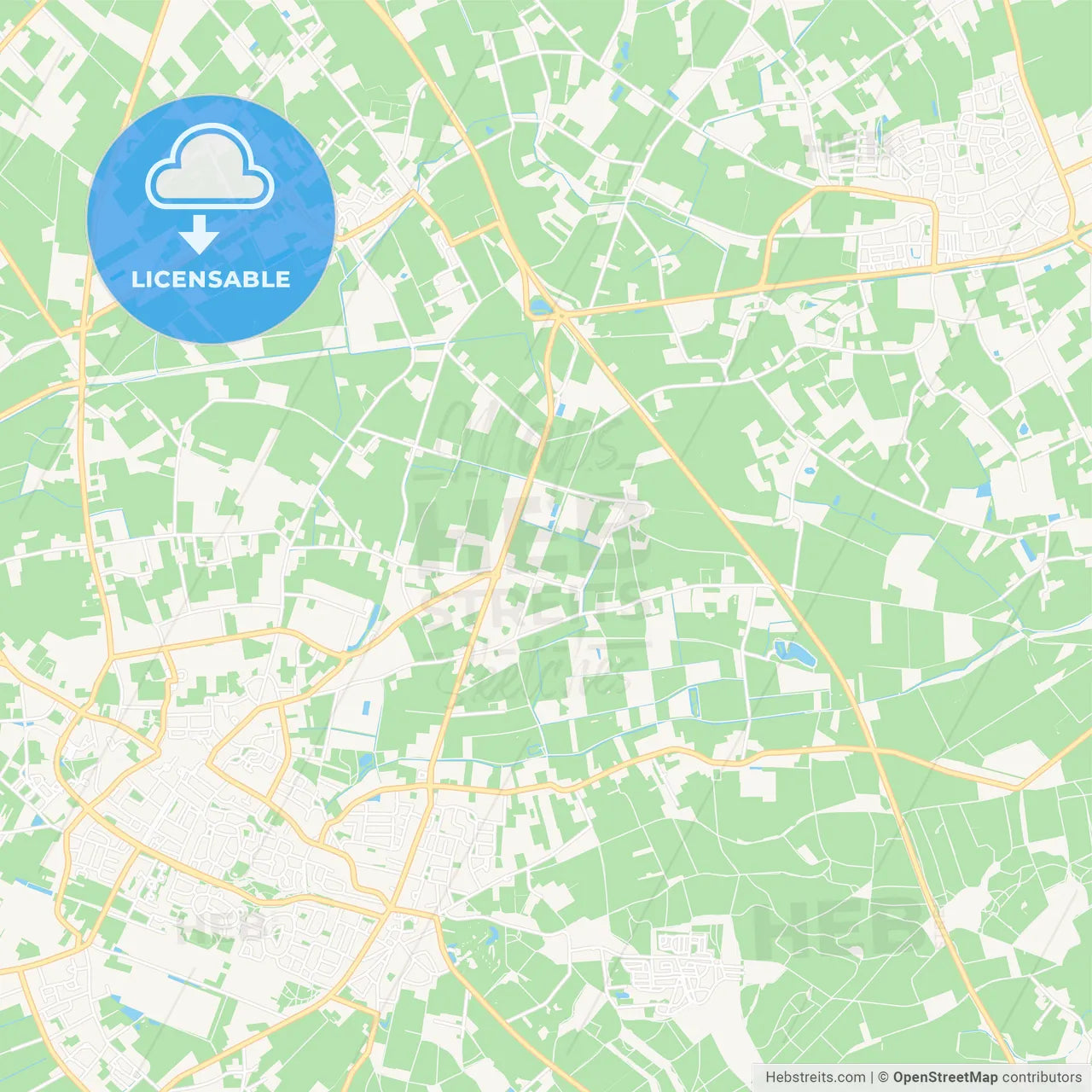 Peel en Maas, Netherlands Vector Map - Classic Colors
