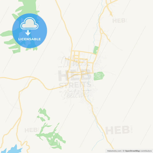 Kavadarci, Macedonia Vector Map - Classic Colors