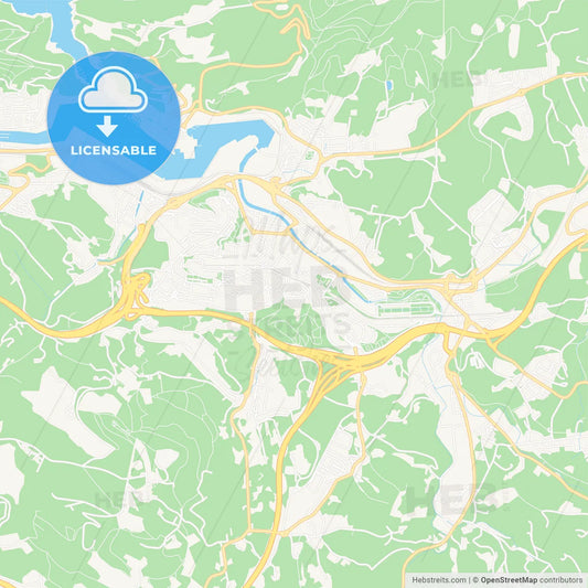 Errenteria, Spain Vector Map - Classic Colors