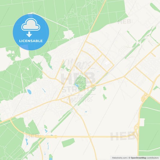 Brovary, Ukraine Vector Map - Classic Colors