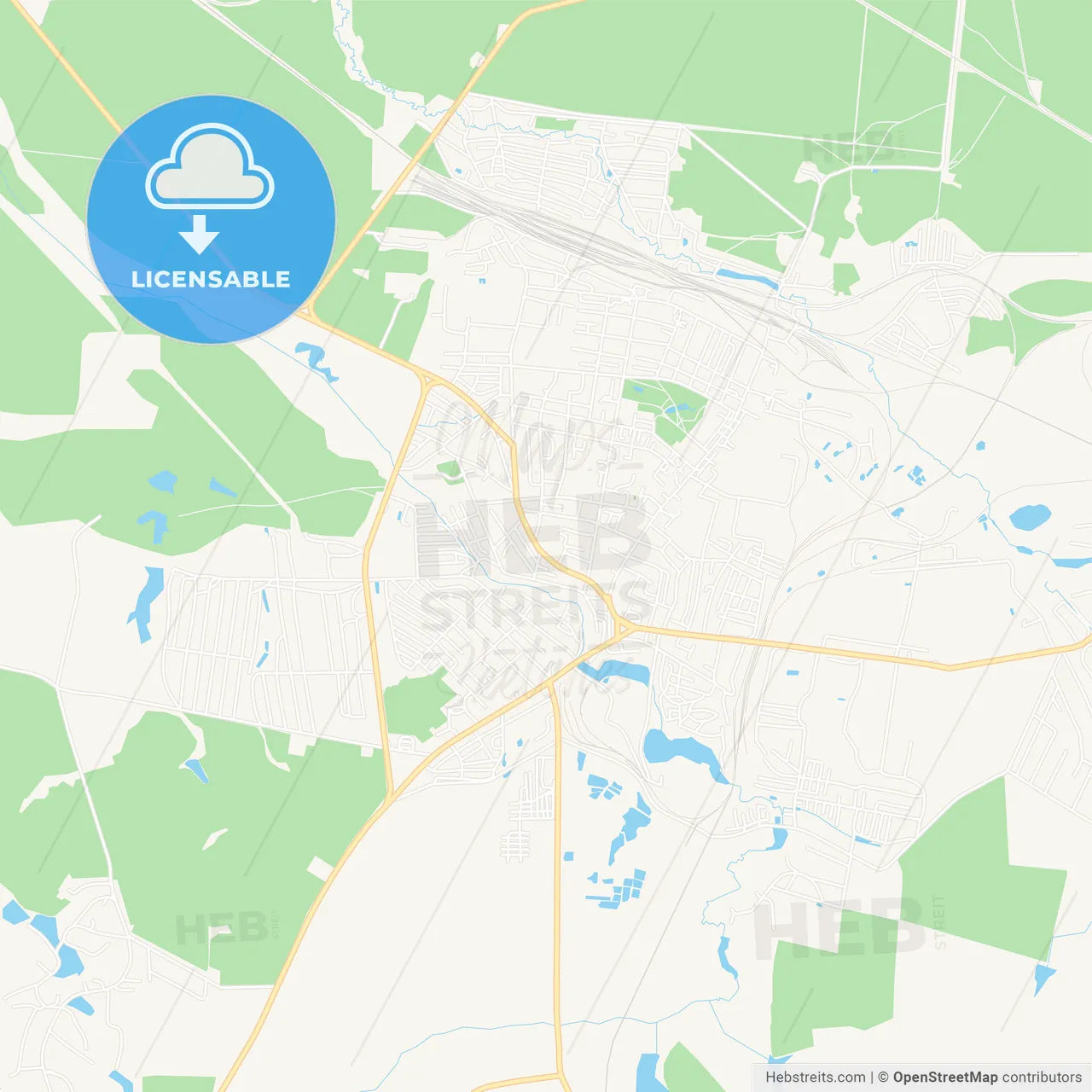 Shepetivka, Ukraine Vector Map - Classic Colors