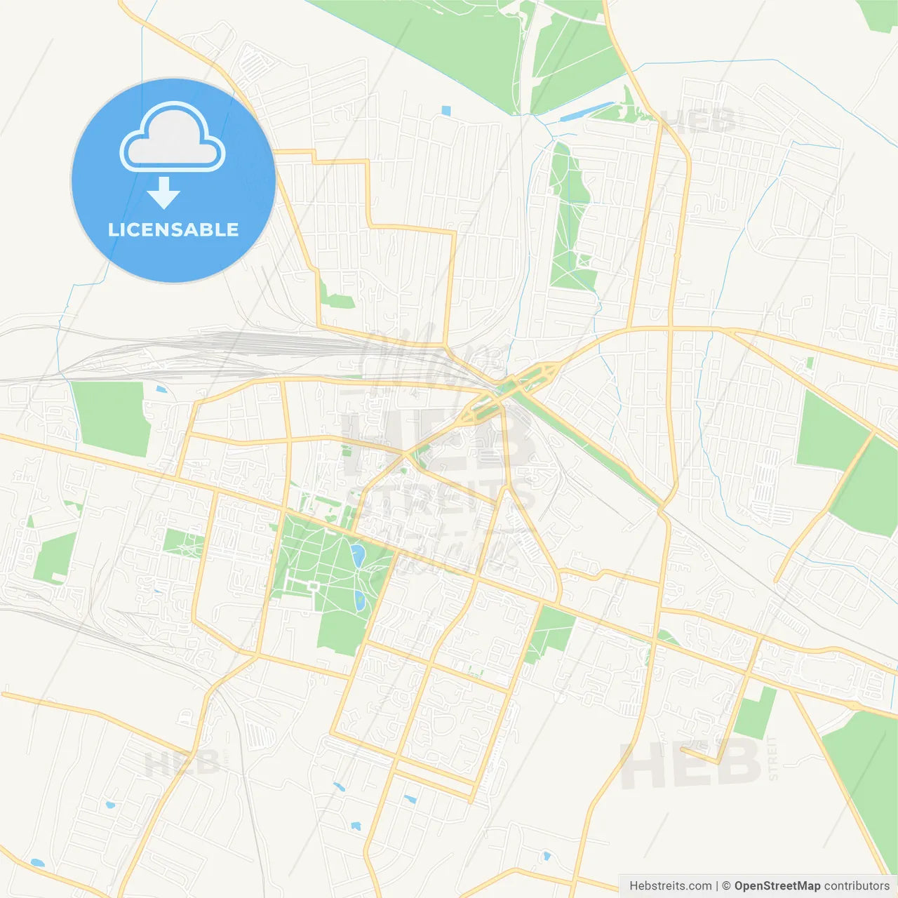 Maladzyechna, Belarus Vector Map - Classic Colors