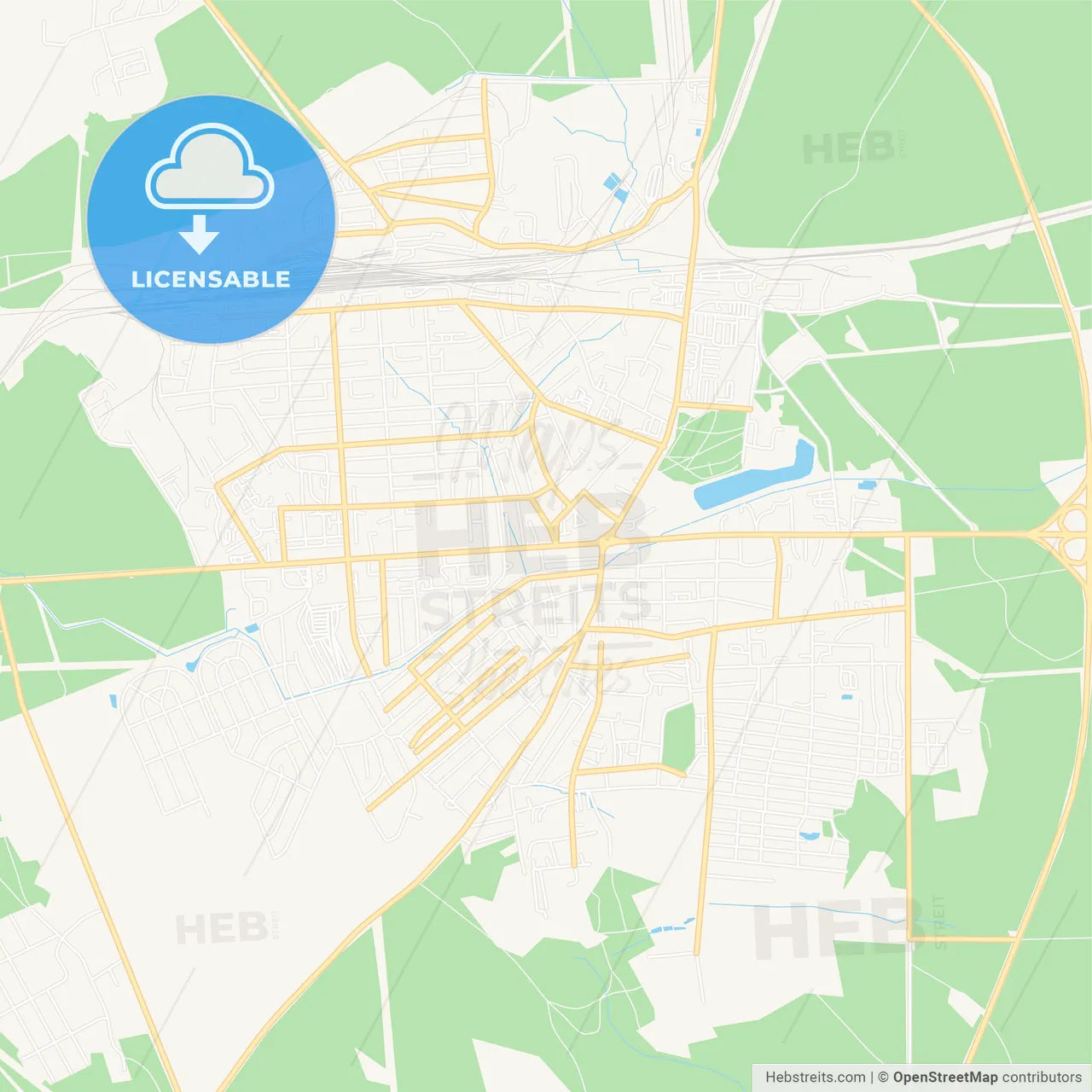 Kalinkavichy, Belarus Vector Map - Classic Colors