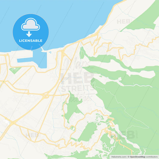 La Possession, France Vector Map - Classic Colors