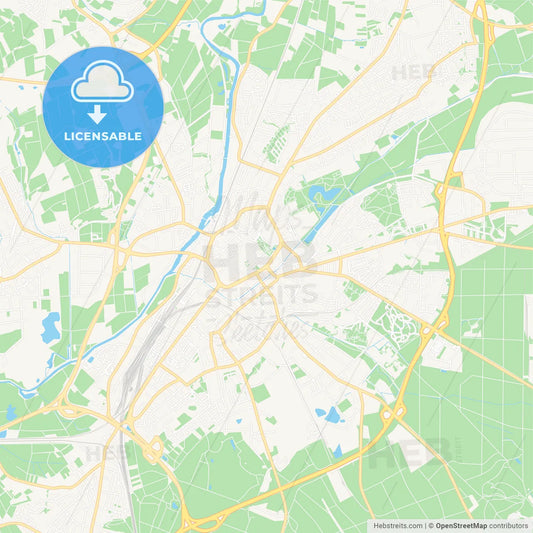 Giesen, Germany Vector Map - Classic Colors