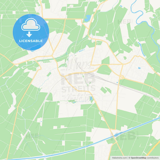 Wunstorf, Germany Vector Map - Classic Colors