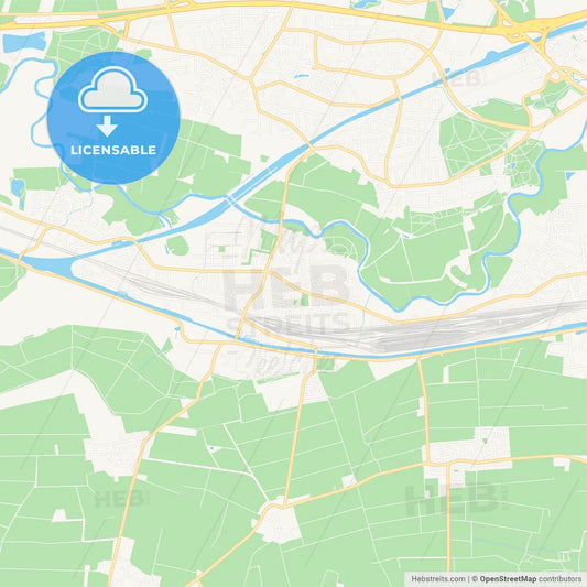 Seelze, Germany Vector Map - Classic Colors