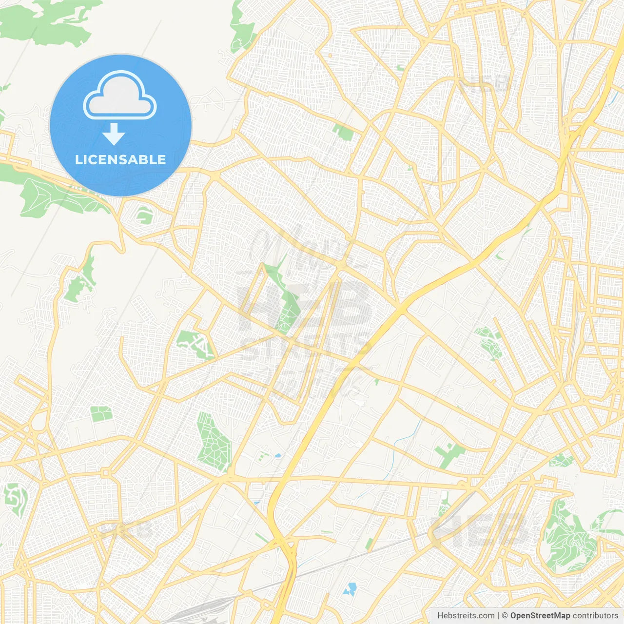 Egaleo, Greece Vector Map - Classic Colors