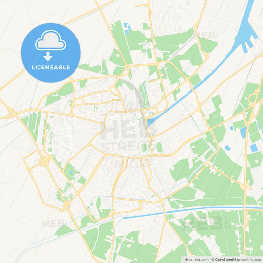 Ravenna, Italy Vector Map - Classic Colors