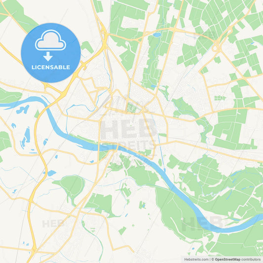 Pavia, Italy Vector Map - Classic Colors