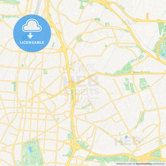 Ciudad Lineal, Spain Vector Map - Classic Colors