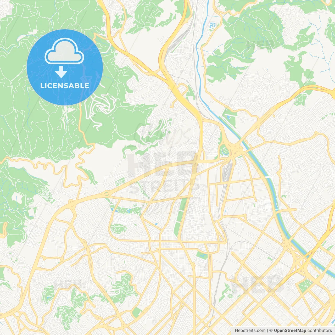 Nou Barris, Spain Vector Map - Classic Colors