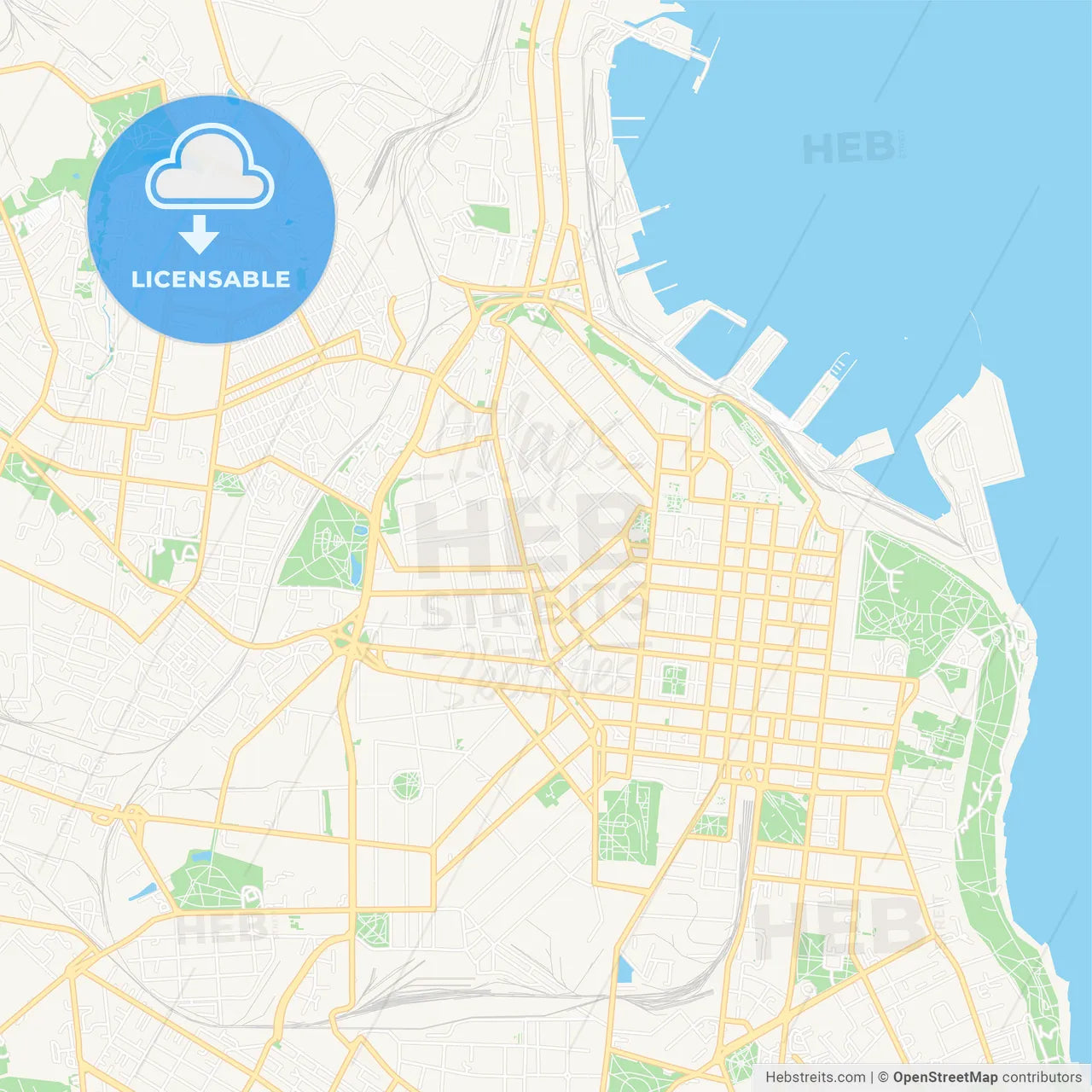 Odessa, Ukraine Vector Map - Classic Colors
