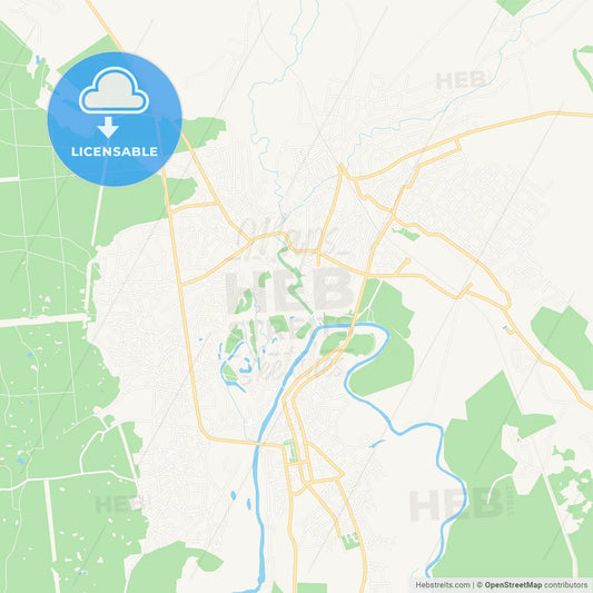 Izium, Ukraine Vector Map - Classic Colors