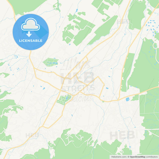 Boryslav, Ukraine Vector Map - Classic Colors