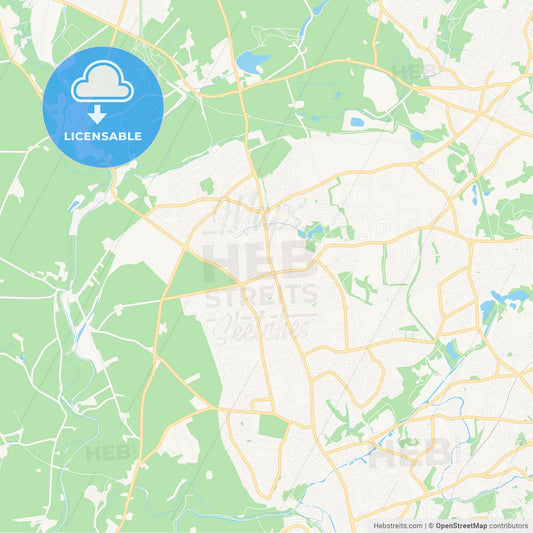 Kingswinford, England Vector Map - Classic Colors