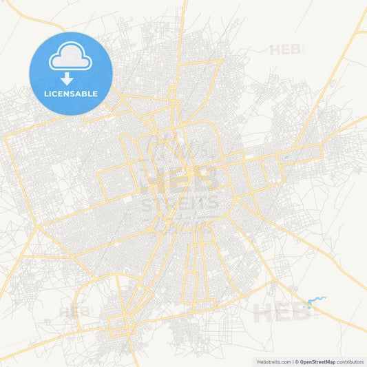 Printable street map of Touba, Senegal