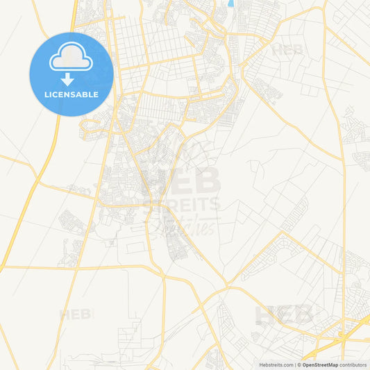 Printable street map of Vereeniging, South Africa