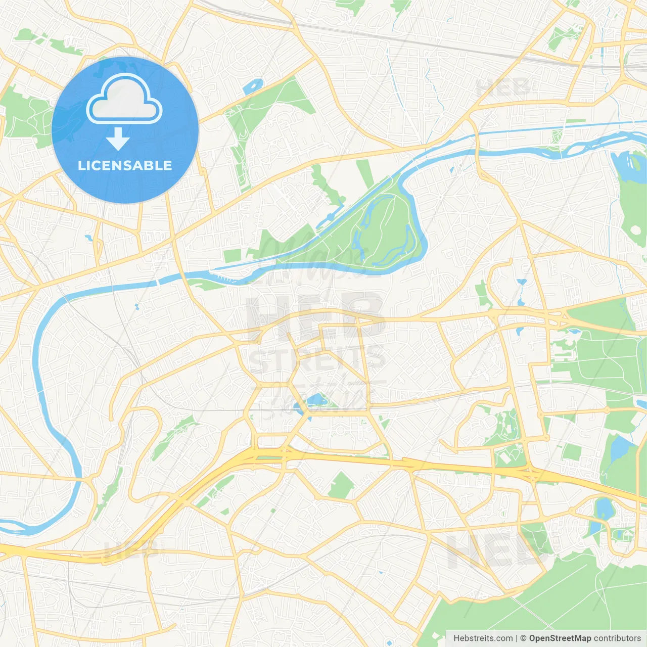 Noisy-le-Grand, France Vector Map - Classic Colors