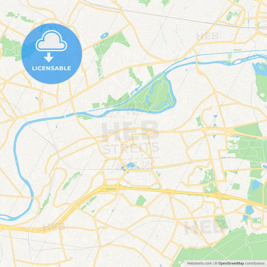 Noisy-le-Grand, France Vector Map - Classic Colors