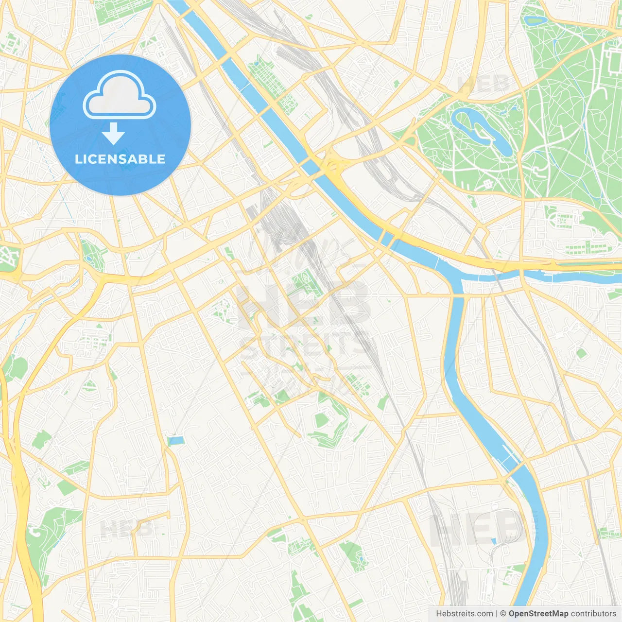 Ivry-sur-Seine, France Vector Map - Classic Colors