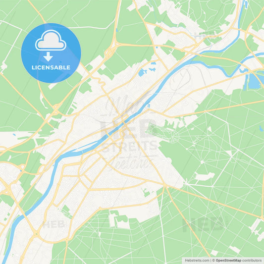 Compiegne, France Vector Map - Classic Colors