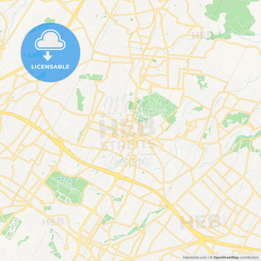 Marousi, Greece Vector Map - Classic Colors