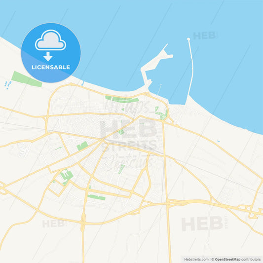 Barletta, Italy Vector Map - Classic Colors
