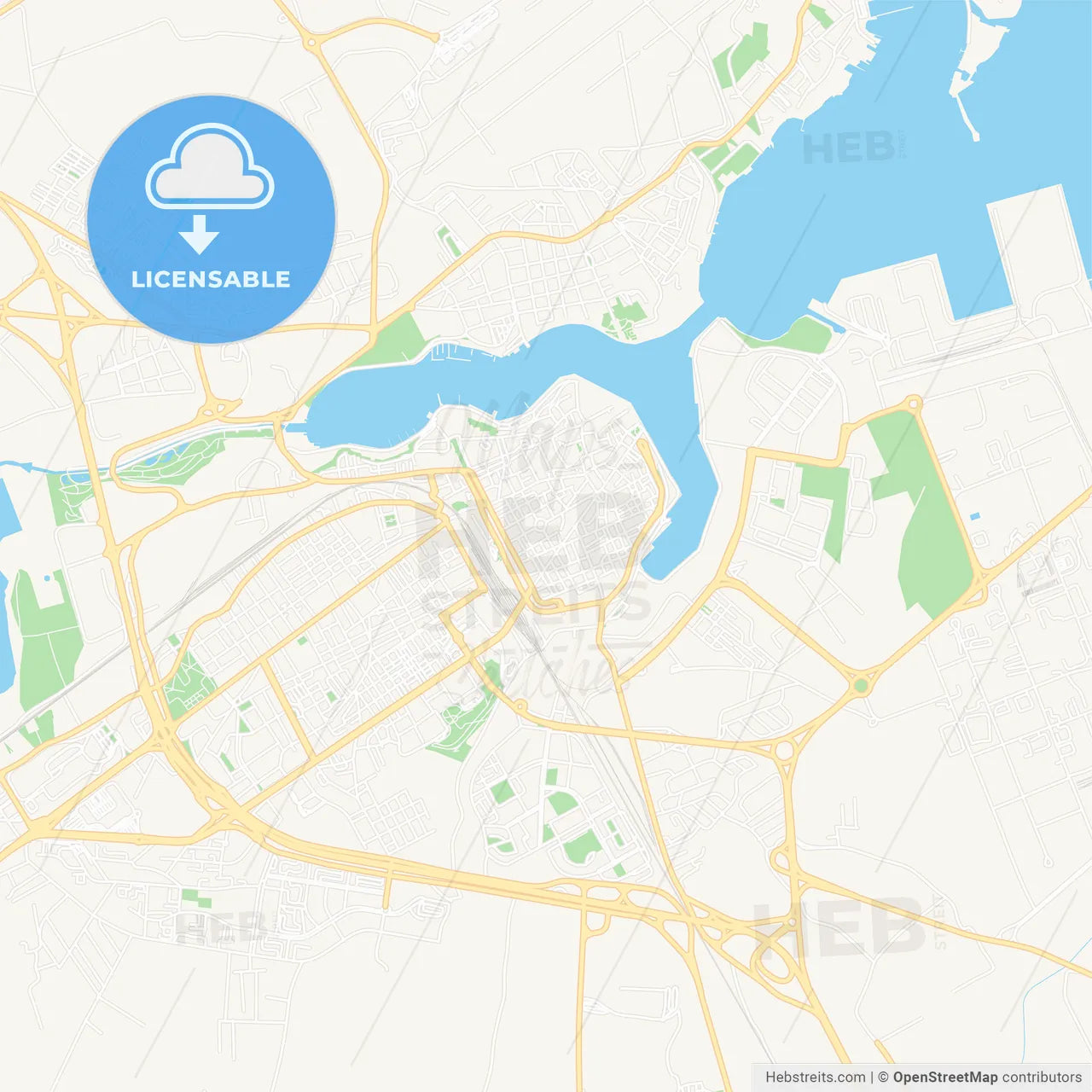 Brindisi, Italy Vector Map - Classic Colors