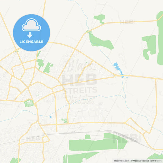 Biala Podlaska, Poland Vector Map - Classic Colors